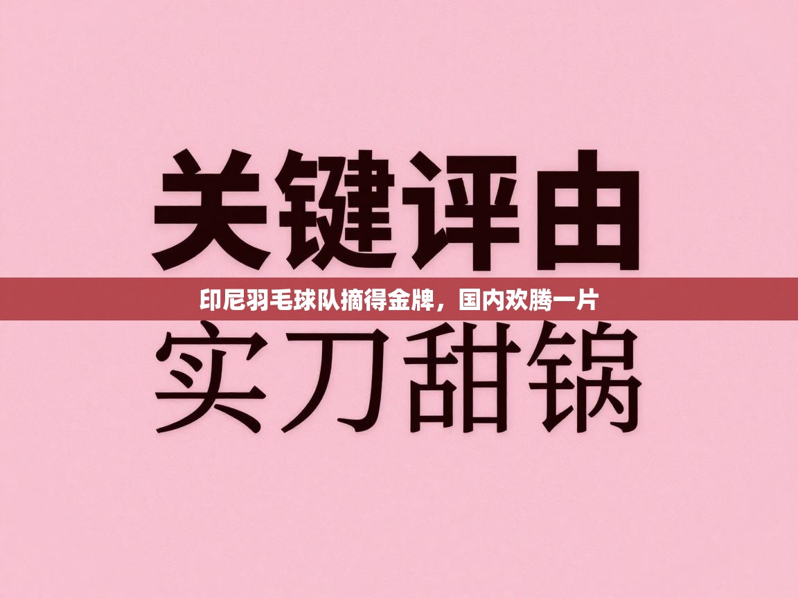 印尼羽毛球队摘得金牌,国内欢腾一片 第2张